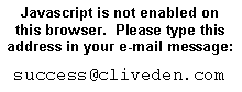 Javascript not enabled: use success AT cliveden.com